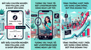 Mua tài khoản TikTok 1000 follow giúp bật tính năng Livestream bán hàng