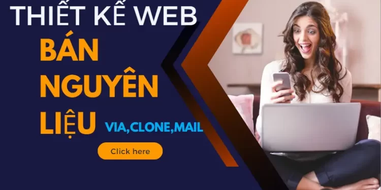 Thiết kế website bán nguyên liệu ads – web bán clone, via, gmail